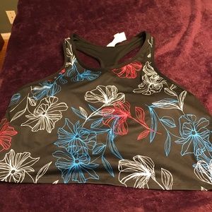 Fabletics midriff length workout tank.